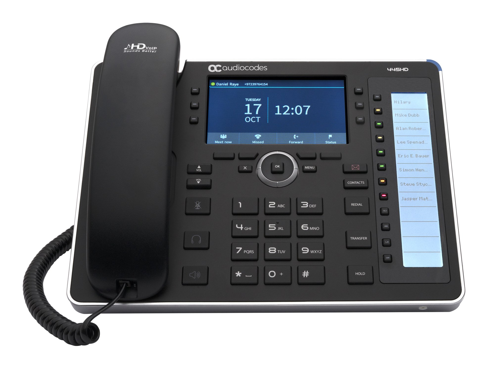 445HD IP-PHONE POE GBE BLACK W/