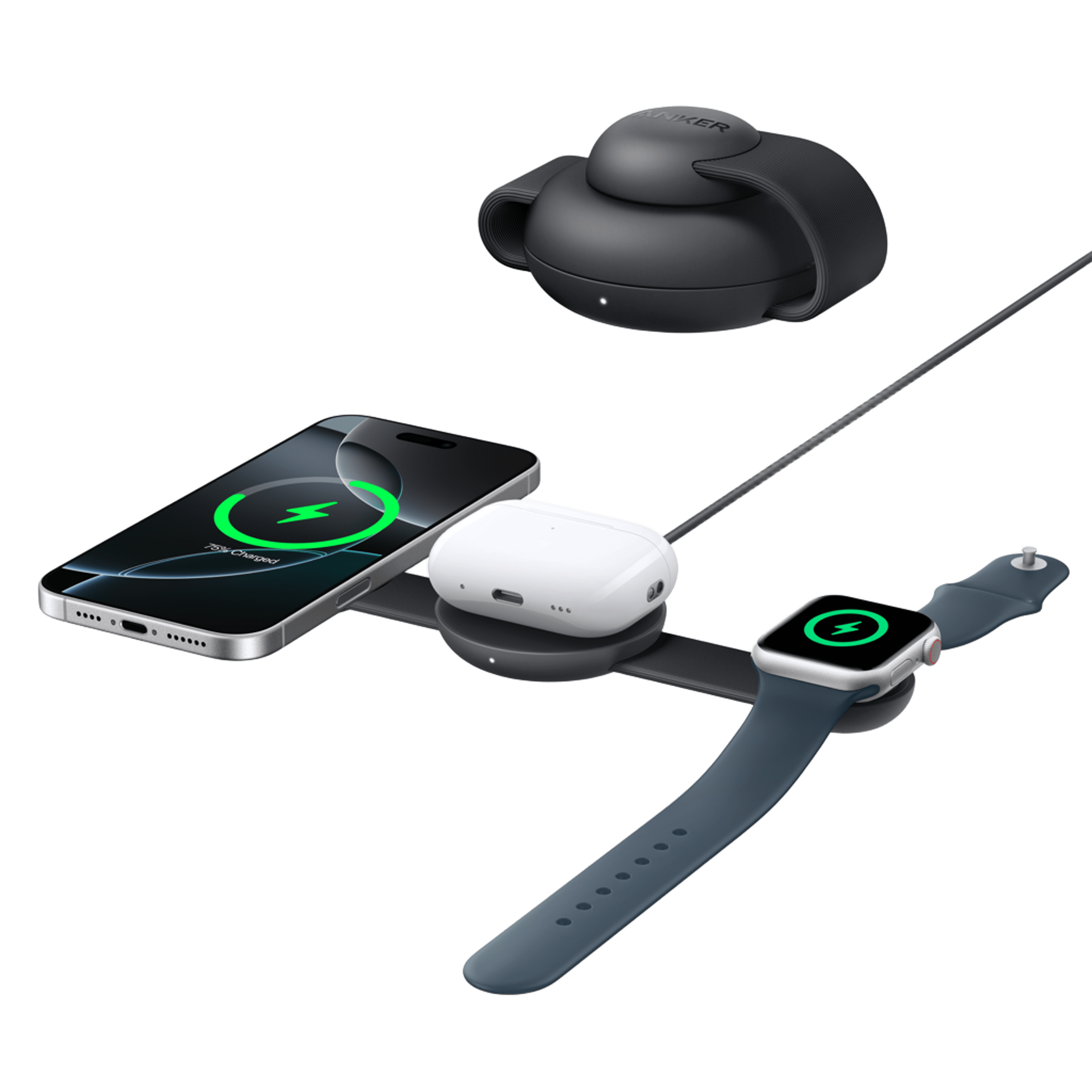 Anker MagGo Wireless Charging Station (3-in-1 Foldable Pad)