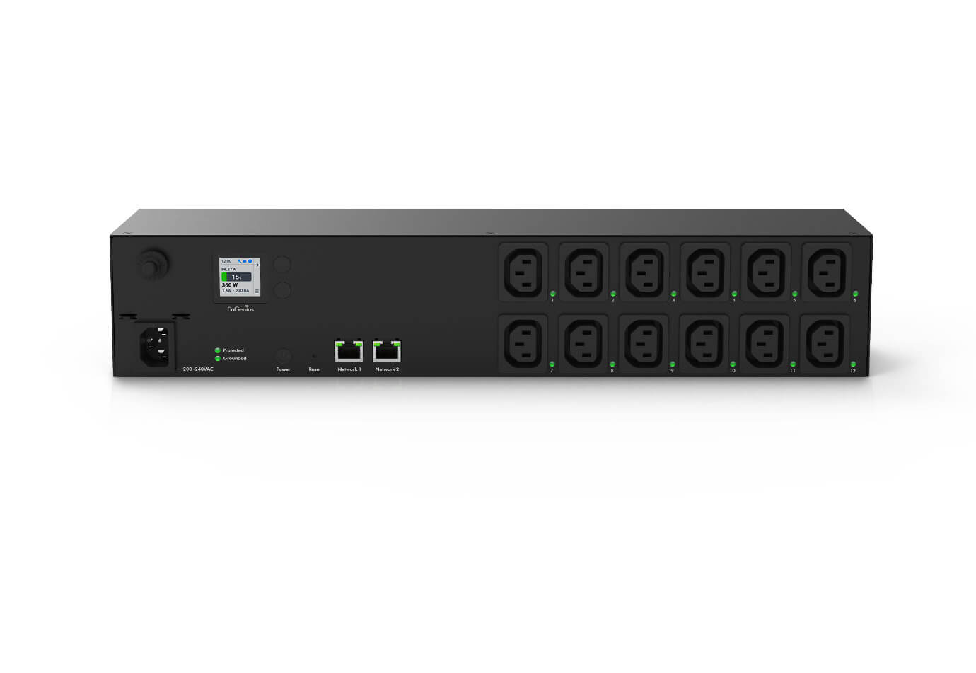 Cloud Managed 2U 10A Smart PDU with 12 Metered Outlets