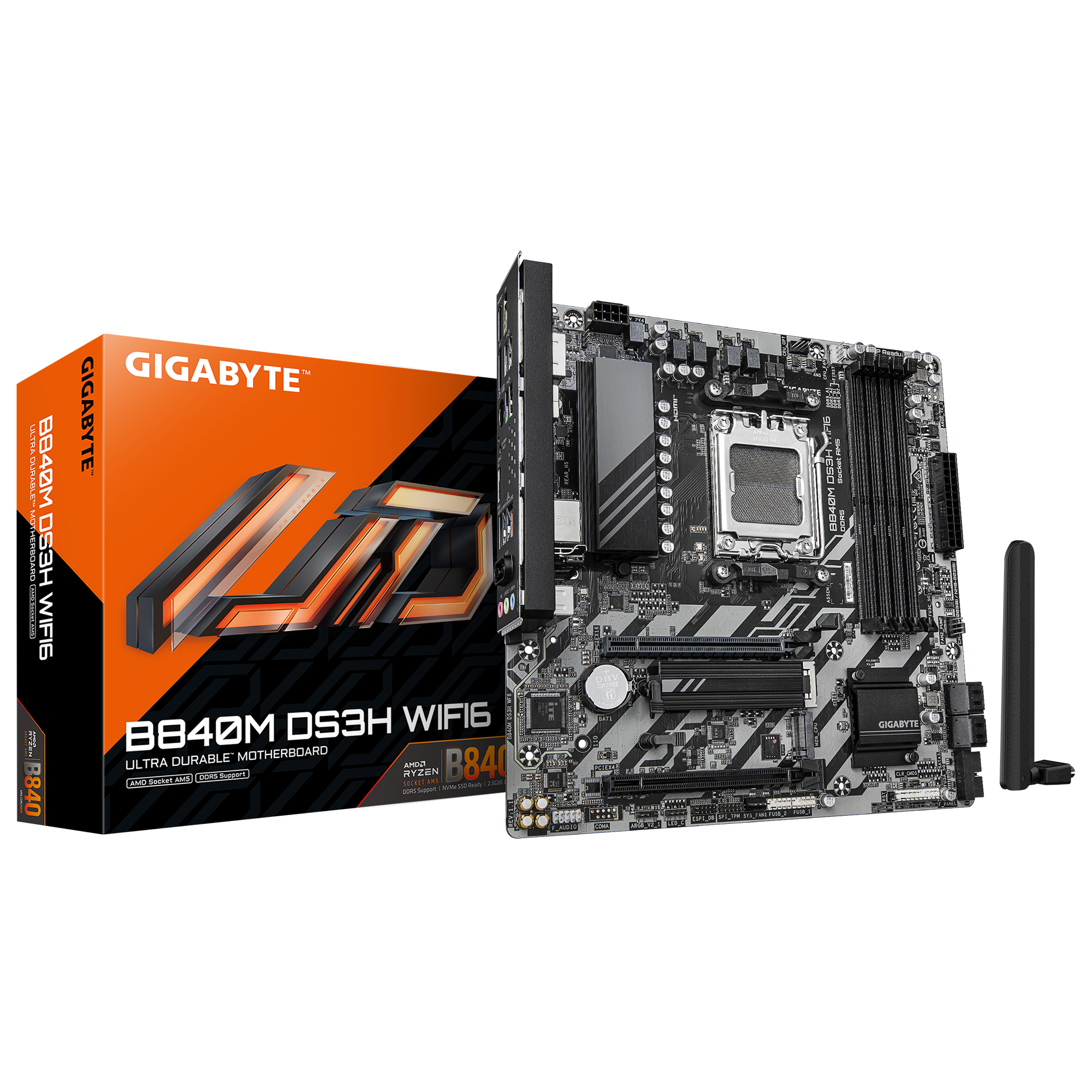 GIGABYTE B840M DS3H WIFI6 micro ATX AM5 AMD B840