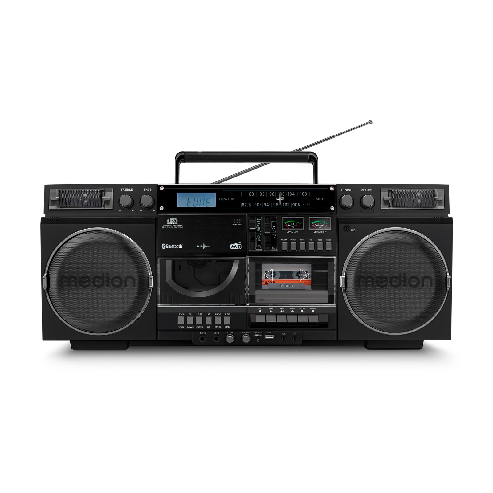 Medion LIFE® P66538 Retro-Boombox schwarz