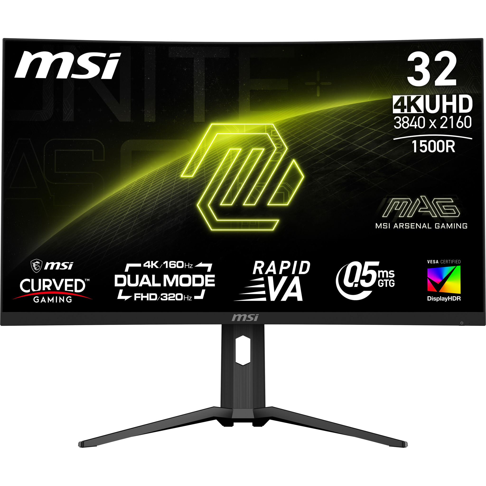 MSI MAG 321CUPDFDE 80cm (31.5') FHD 320Hz / 4K 160Hz (DualMode) VA Gaming Monitor Curved 16:9 HDMI/DP/USB-C 0,5ms