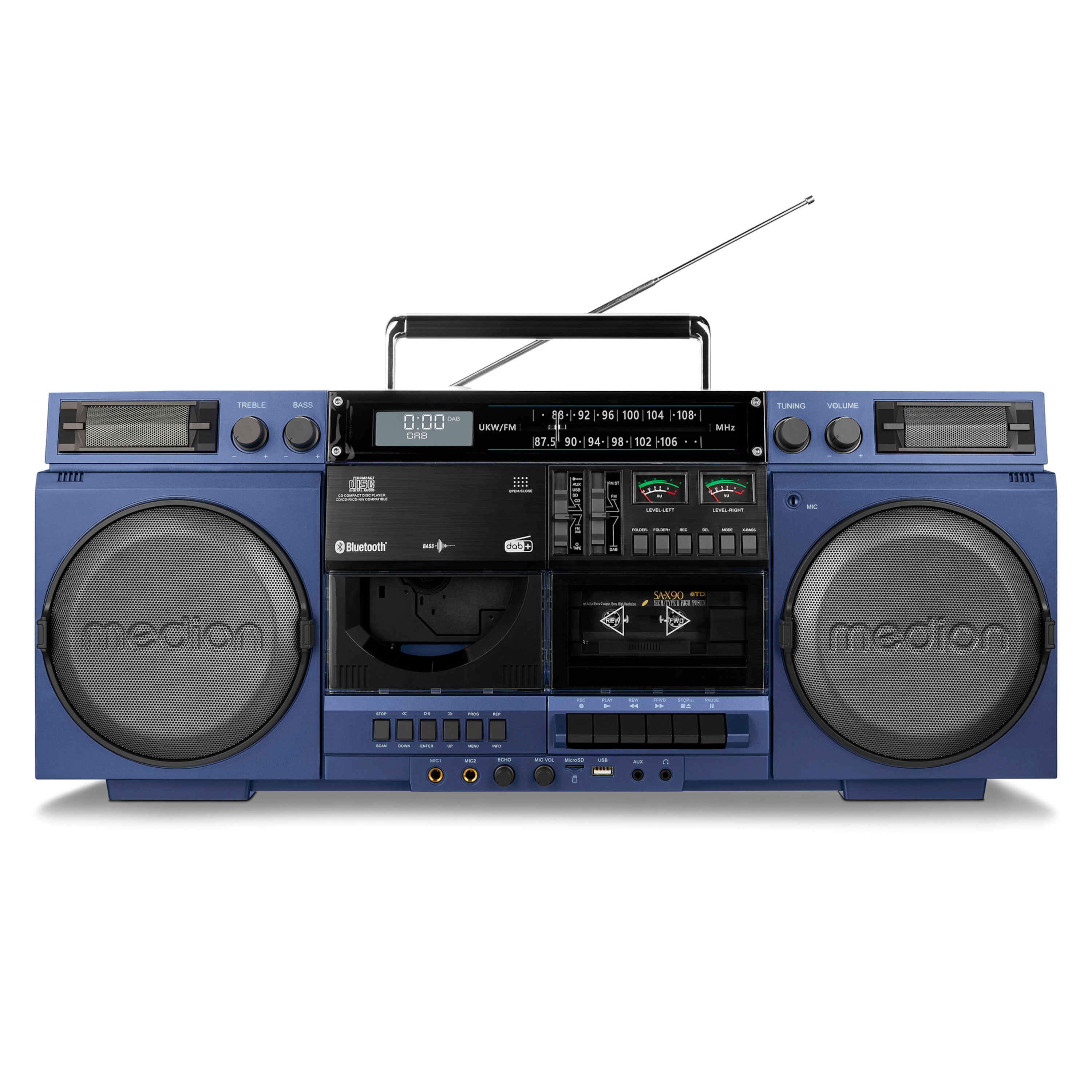Medion LIFE® P66538 Retro-Boombox blau