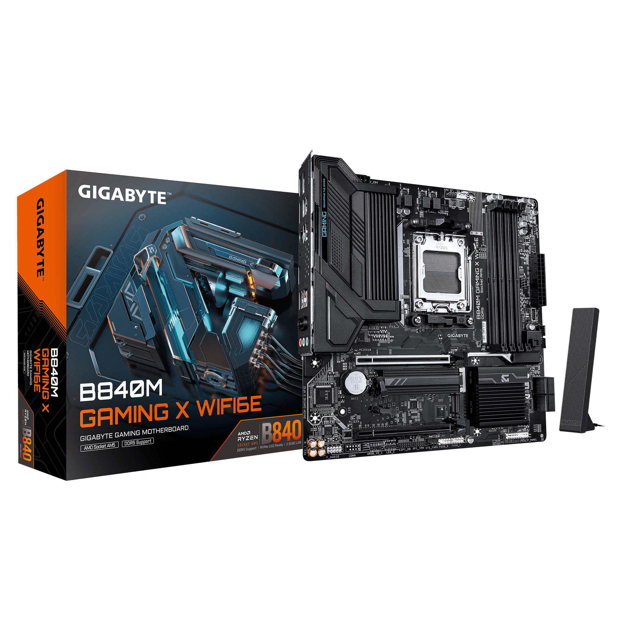 GIGABYTE B840M GAMING X WIFI6E micro ATX AM5 AMD B840