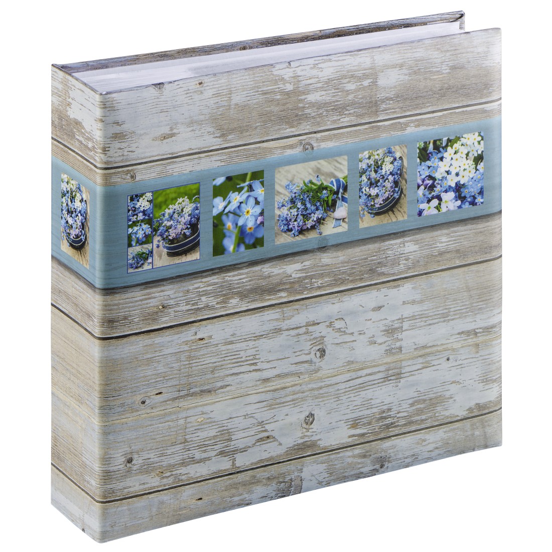 Hama Memo Rustico 22,5x22,5 200 Bilder 10x15 weiß/blau 2168