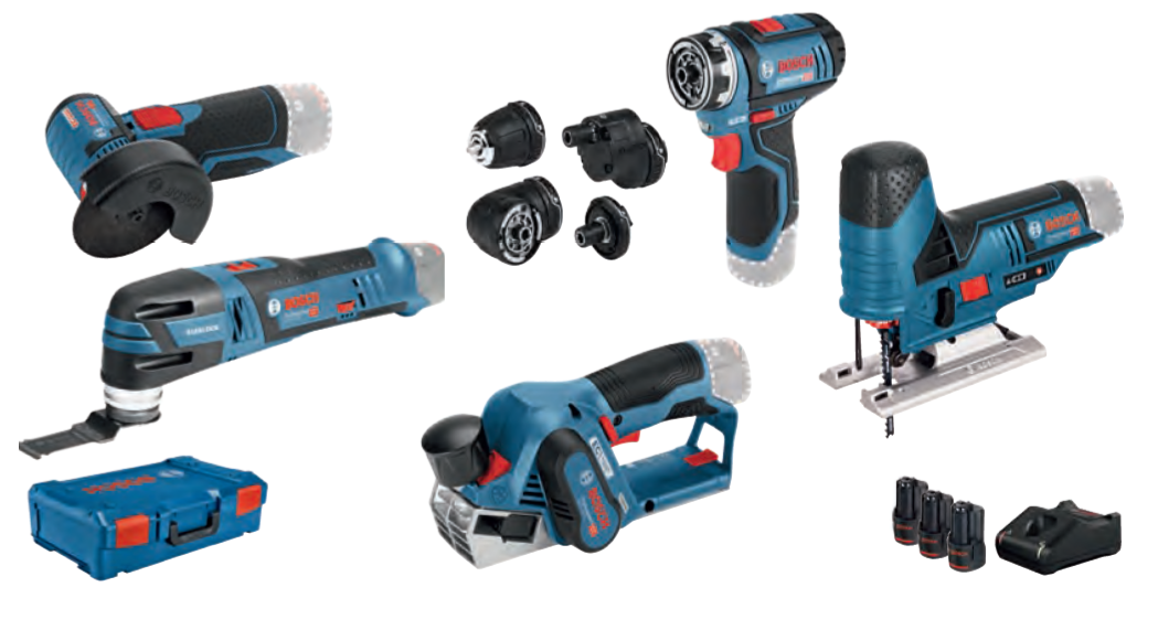 Bosch 12V Profi Set 5 pcs. GSR+GOP+GHO+GWS+GST