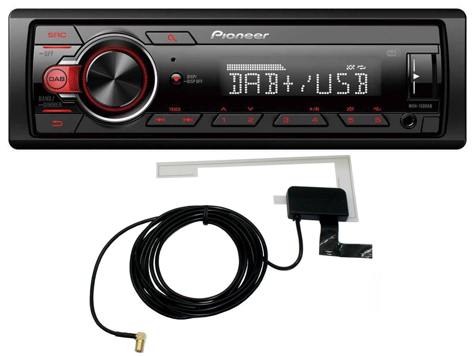 Pioneer MVH-130DABAN mit DAB Antenne