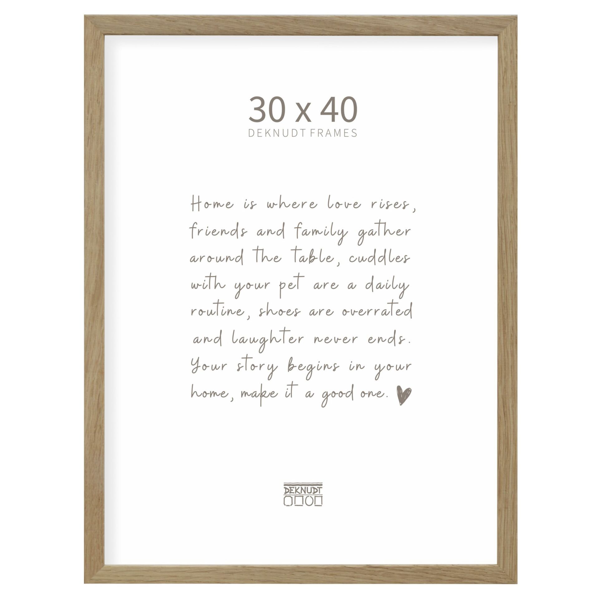Deknudt S47CJ1 30x40 Bilderrahmen aus massiver Eiche